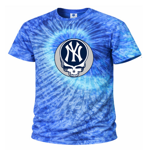 New York Yankees Stealie Tie-Dye Grateful Dead T-Shirt