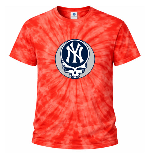 New York Yankees Stealie Tie-Dye Grateful Dead T-Shirt