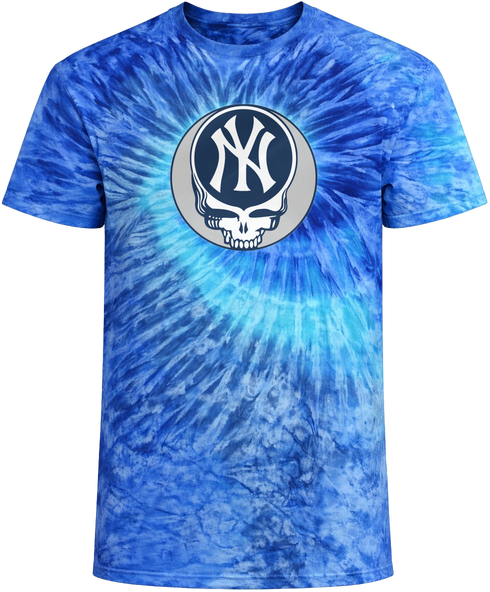 New York Yankees Logo Stealie Tie-Dye Grateful Dead T-Shirt