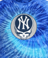 New York Yankees Logo Stealie Tie-Dye Grateful Dead T-Shirt