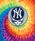New York Yankees Logo Stealie Tie-Dye Grateful Dead T-Shirt