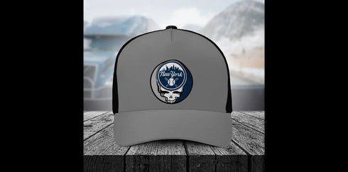 Grateful Dead - New York Yankees Stealie Grateful Dead Trucker Cap - StealieShop