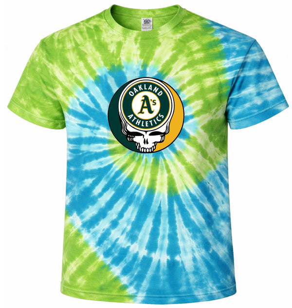 Oakland Athletics Stealie Tie-Dye Grateful Dead T-Shirt