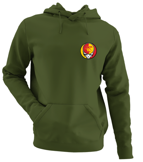 Pittsburgh State University - Premium Grateful Dead Left Chest Hoodie - Military Green