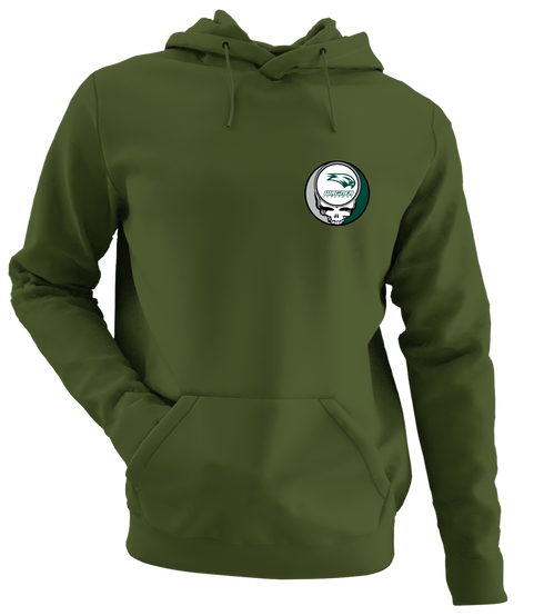 Wagner - Premium Grateful Dead Left Chest Hoodie - Military Green