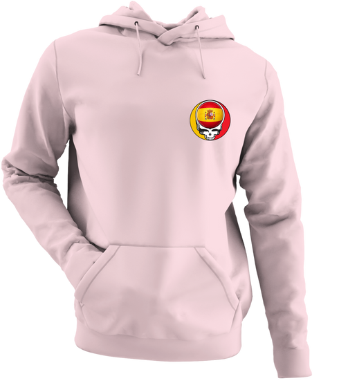 Spain FIFA World Cup - Premium Grateful Dead Left Chest Hoodie - Light Pink - 4