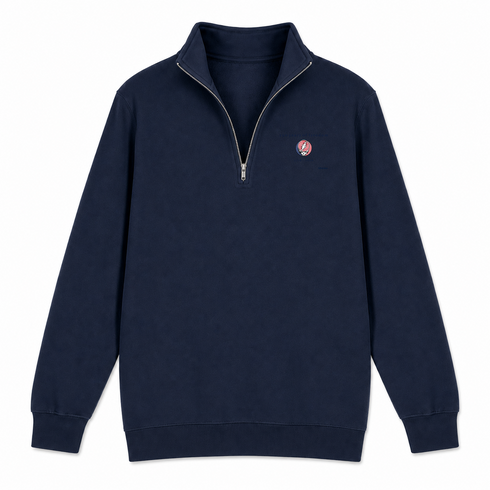 250 years of Freedom Stealie - Life is dead. - Premium Grateful Dead Quarter-Zip Pullover - Navy - 4