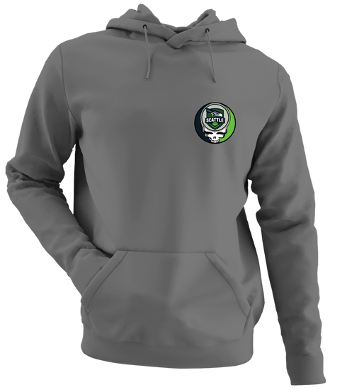 Seattle Football - Premium Grateful Dead Left Chest Hoodie - Charcoal - 8
