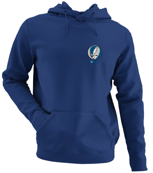 Duke University - Premium Grateful Dead Left Chest Hoodie - Navy - 2