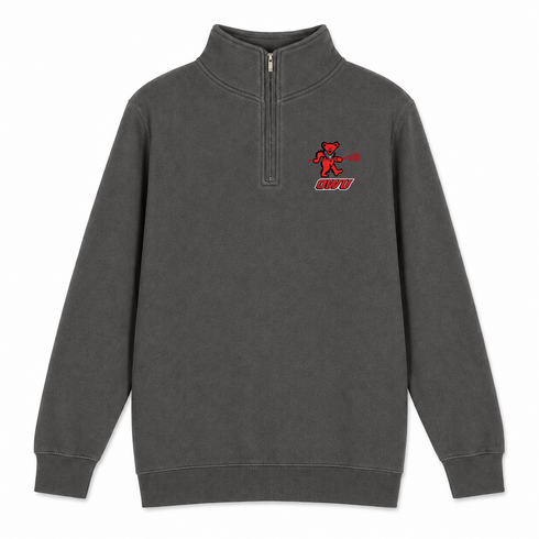 Ohio Wesleyan Lax - Premium Grateful Dead Quarter-Zip Pullover - Charcoal - 6