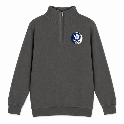 Toronto Maple Leafs - Premium Grateful Dead Quarter-Zip Pullover - Charcoal - 6