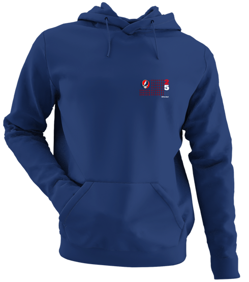 America 250 USA Life is dead. Flag - Premium Grateful Dead Left Chest Hoodie - Navy