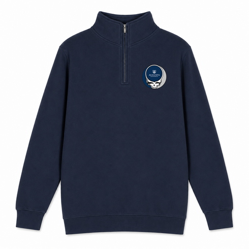 Augusta University - Premium Grateful Dead Quarter-Zip Pullover - Navy - 3