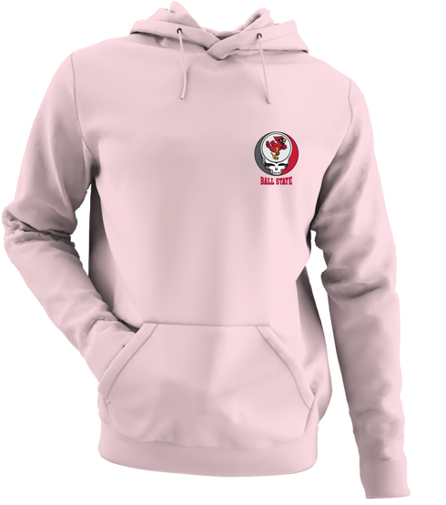Ball State - Premium Grateful Dead Left Chest Hoodie - Light Pink - 4