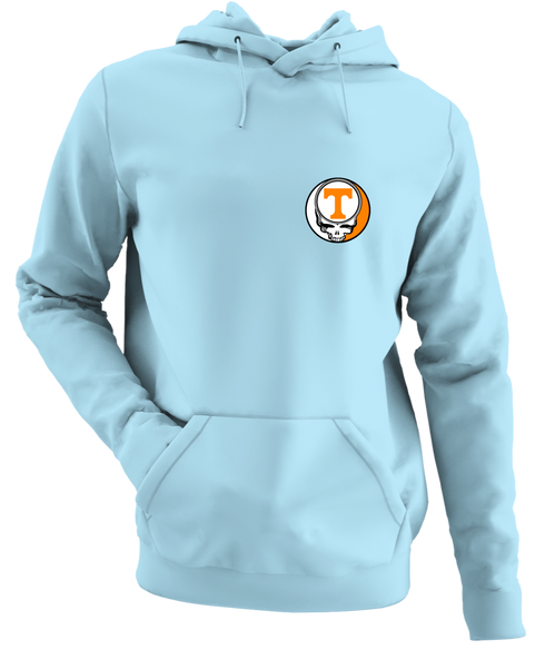 University of Tennessee - Premium Grateful Dead Left Chest Hoodie - Light Blue - 1
