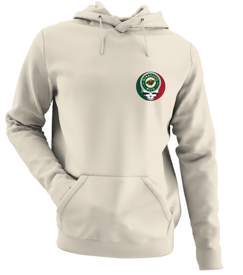 Minnesota Wild - Premium Grateful Dead Left Chest Hoodie - Sand