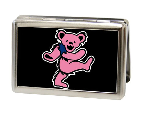 Grateful Dead - Business Card Holder - LARGE - Dancing Bear FCG Black Pink - StealieShop
