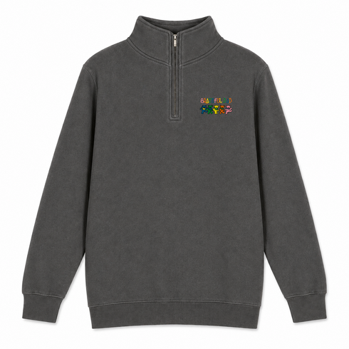 Grateful Dad - Premium Grateful Dead Quarter-Zip Pullover - Charcoal - 5