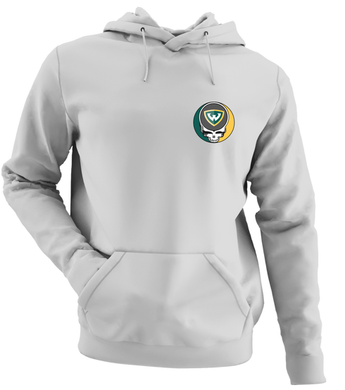 Wayne State University - Premium Grateful Dead Left Chest Hoodie - Sport Grey - 9