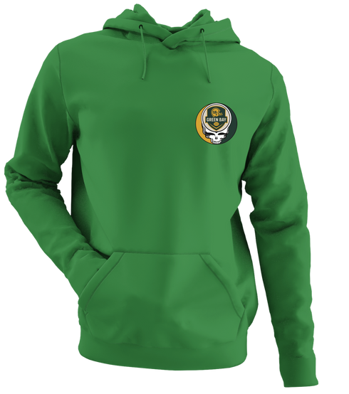 Green Bay Football - Premium Grateful Dead Left Chest Hoodie - Irish Green - 6