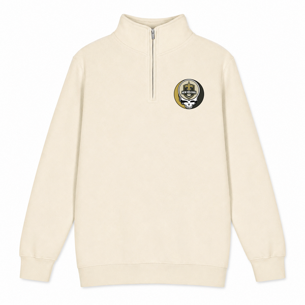 New Orleans Football - Premium Grateful Dead Quarter-Zip Pullover - Sand - 1