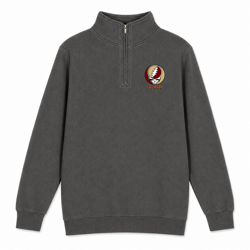 Boston College - Premium Grateful Dead Quarter-Zip Pullover - Charcoal - 6