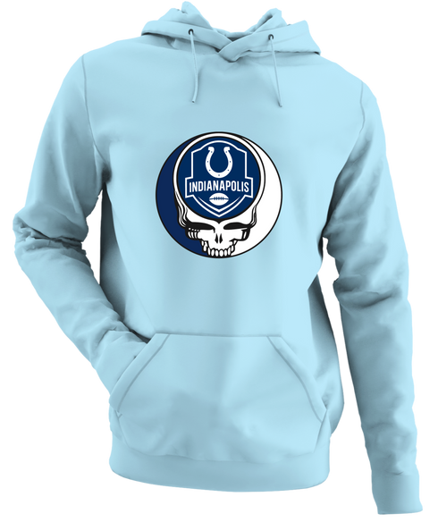 Indianapolis Football - Premium Grateful Dead Hoodie - Light Blue - 1