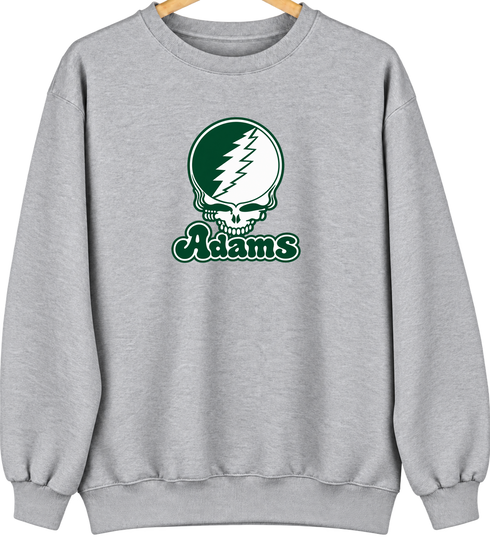 Adams Stealie Premium Unisex Crewneck — Design: Adams State University — Sport Grey