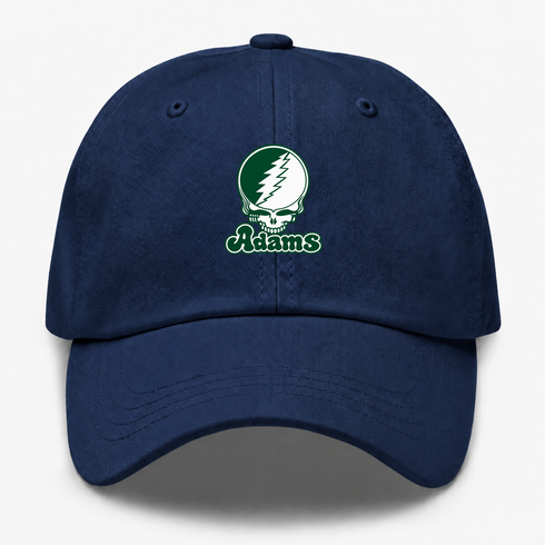 Adams Stealie Premium Unisex Dad Hat — Design: Adams State University — Navy