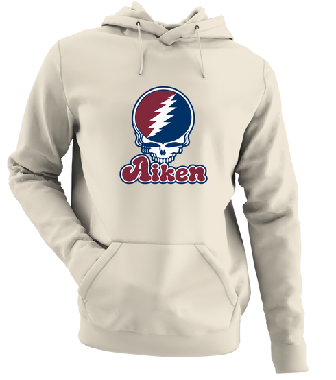 Aiken Stealie Premium Unisex Hoodie — Design: South Carolina Aiken University of — Sand