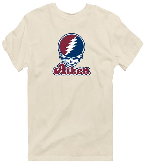 Aiken Stealie Premium Unisex T-Shirt — Design: South Carolina Aiken University of — Sand