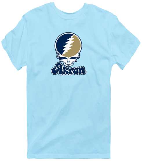 Akron Stealie Premium Unisex T-Shirt — Light Blue