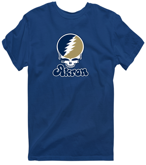 Akron Stealie Premium Unisex T-Shirt — Navy