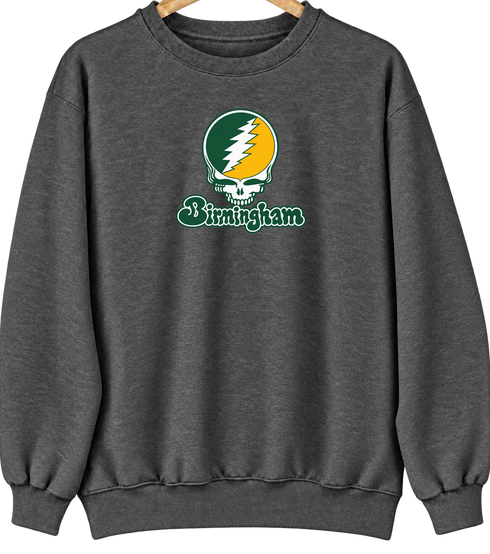 Birmingham Stealie Premium Unisex Crewneck — Design: Alabama at Birmingham University of — Dark Heather