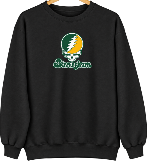 Birmingham Stealie Premium Unisex Crewneck — Design: Alabama at Birmingham University of — Black