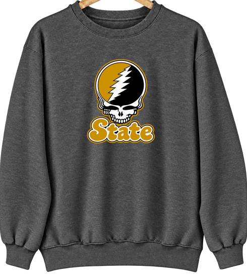 Alabama Stealie Premium Unisex Crewneck — Design: Alabama State University — Dark Heather