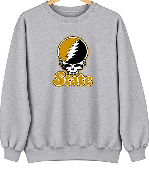 Alabama Stealie Premium Unisex Crewneck — Design: Alabama State University — Sport Grey