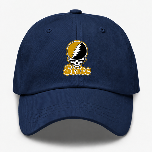 Alabama Stealie Premium Unisex Dad Hat — Design: Alabama State University — Navy