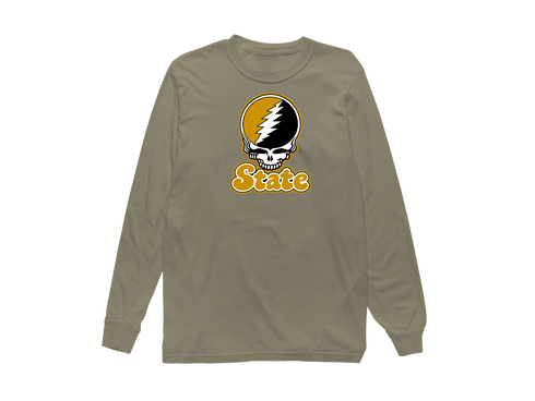 Alabama Stealie Premium Unisex Long-Sleeve — Design: Alabama State University — Sandstone