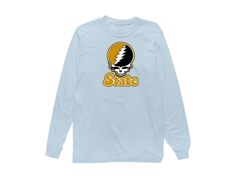 Alabama Stealie Premium Unisex Long-Sleeve — Design: Alabama State University — Chambray