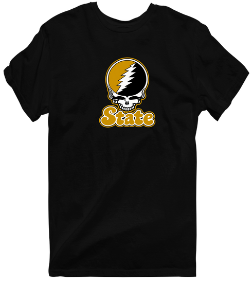Alabama Stealie Premium Unisex T-Shirt — Design: Alabama State University — Black