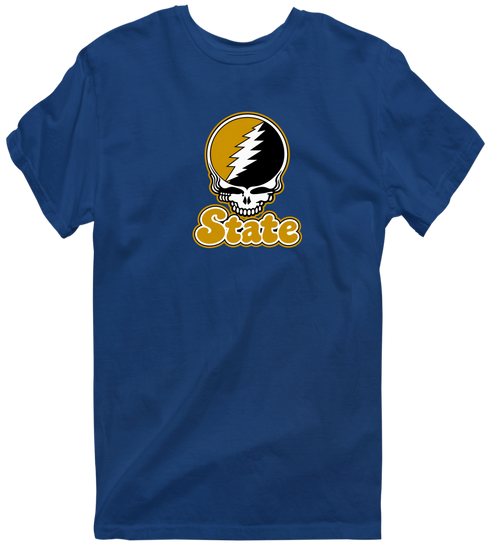 Alabama Stealie Premium Unisex T-Shirt — Design: Alabama State University — Navy