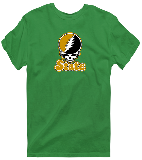 Alabama Stealie Premium Unisex T-Shirt — Design: Alabama State University — Irish Green