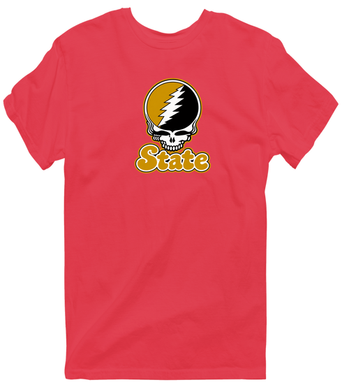Alabama Stealie Premium Unisex T-Shirt — Design: Alabama State University — Heather Red