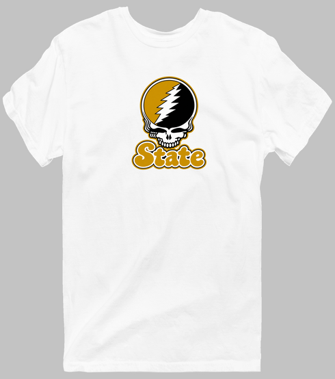Alabama Stealie Premium Unisex T-Shirt — Design: Alabama State University — White