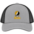 Alabama Stealie Premium Unisex Trucker Cap — Design: Alabama State University — Heather Grey/Black