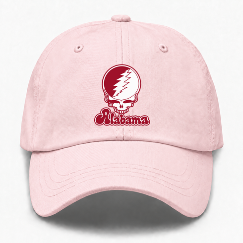 Alabama Stealie Premium Unisex Dad Hat — Design: Alabama University of — Pink