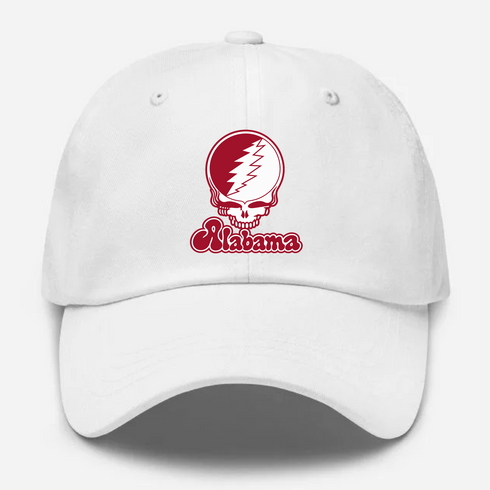 Alabama Stealie Premium Unisex Dad Hat — Design: Alabama University of — White