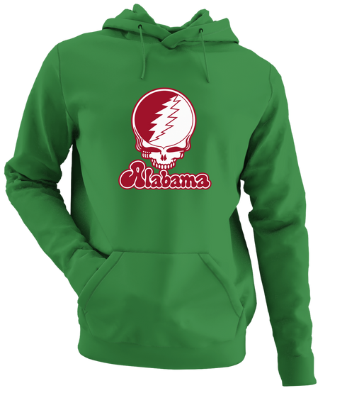 Alabama Stealie Premium Unisex Hoodie — Design: Alabama University of — Irish Green