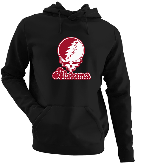 Alabama Stealie Premium Unisex Hoodie — Design: Alabama University of — Black